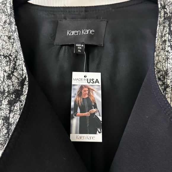 NWT Karen Kane Black Silver Motorcycle Jacket XL - Picture 5 of 5